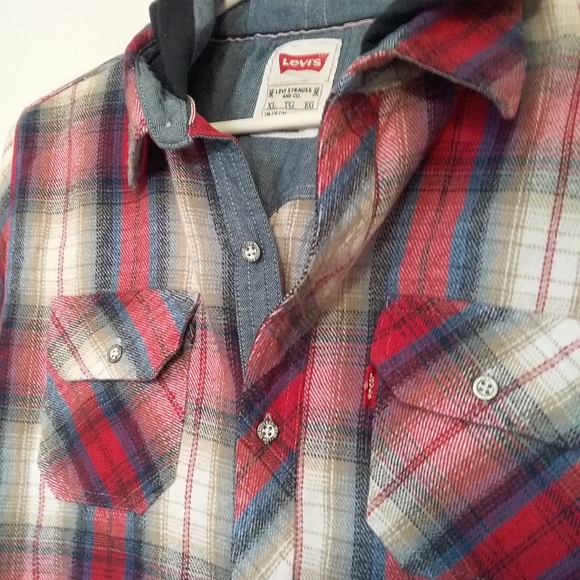 Levi's Flannel Hoodie - Picture 2 of 7
